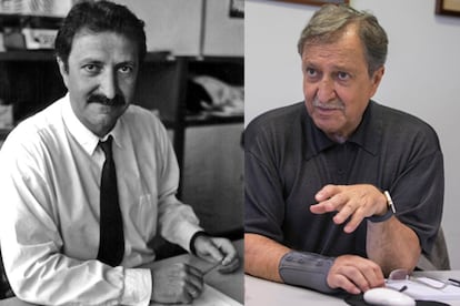 Veinticinco años no son nada, dos imágenes del periodista jerezano Paco Lobatón (65 años), en 1993 y en 2017.