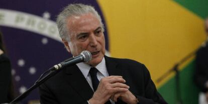 O presidente Michel Temer, em Itu, onde defendeu a tese de que o Brasil possui tendência ao autoritarismo