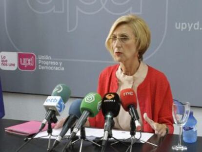 La portavoz de UPyD en el Congreso de los Diputados, Rosa Díez.