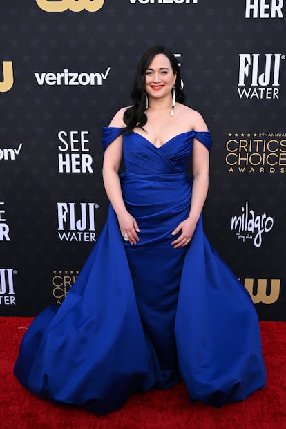 Lily Gladstone, protagonista de 'Los asesinos de la luna', no se llevó el premio como en los Globos de oro. Llevó un vestido azulón de Christian Siriano.