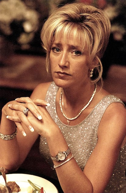 Carmela Soprano, personaje encarnado por Eddie Falco, en una escena de 'Los Soprano'.