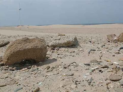 Daños en un acueducto romano de Cádiz