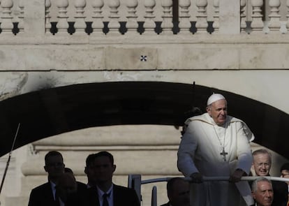 El Papa Francisco llega a la plaza de San Pedro el pasado miércoles.