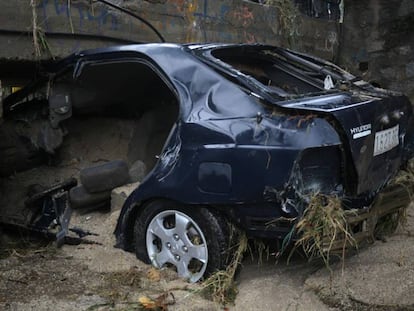 El cotxe del veí de Mataró que va morir a Vilassar de Mar.