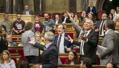 Una foto d'arxiu del dia del ple en el qual es va aprovar la Llei de Transitorietat.