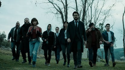 Una de las primeras imágenes promocionales de la primera temporada de 'La casa de papel'.