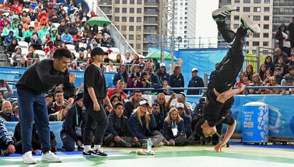 Competición de 'breakdance' en los Juegos Olímpicos de la Juventud en Buenos Aires en octubre de 2018. 