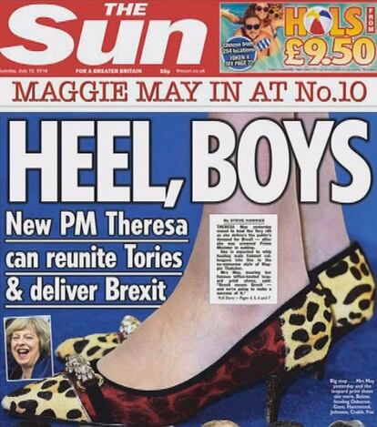 La portada que The Sun dedicó a sus zapatos.