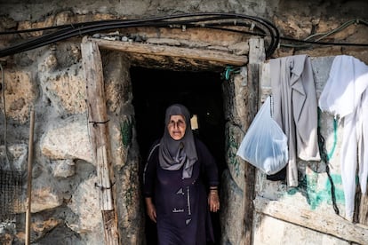 A woman displaced from Khirbet Zanuta.