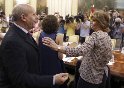 El ministre Wert i la consellera Rigau.