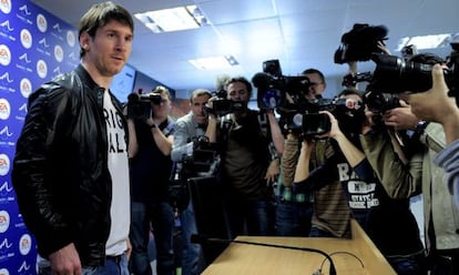 Messi, tras la rueda de prensa de ayer