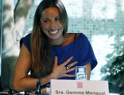 Gemma Mengual en la rueda de prensa donde anunci&oacute; su despedida