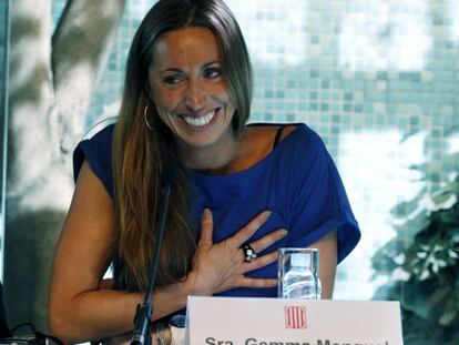 Gemma Mengual en la rueda de prensa donde anunci&oacute; su despedida