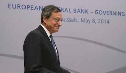 Mario Draghi este jueves en Bruselas.