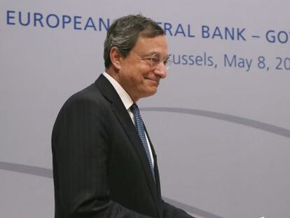 Mario Draghi este jueves en Bruselas.