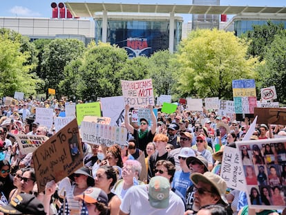 Protesta contra las armas el 27 de mayo en Houston (Texas), donde se celebraba la convención anual de la Asociación del Rifle estadounidense (NRA).
