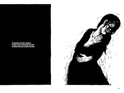 Doble página de 'Hierba', de Keum Suk Gendry-Kim, editada por Reservoir Books.