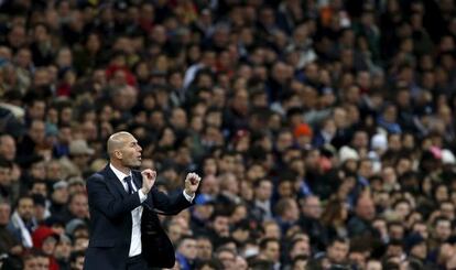 Zidane, en su estreno en el Bernab&eacute;u. 
