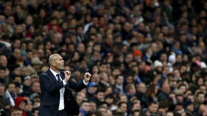 Zidane, en su estreno en el Bernab&eacute;u. 