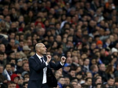 Zidane, en su estreno en el Bernab&eacute;u. 