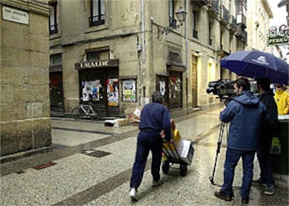 En la imagen la calle San Jerónimo de la capital donostiarra donde se practicó alguna de las detenciones