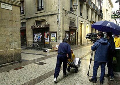 En la imagen la calle San Jerónimo de la capital donostiarra donde se practicó alguna de las detenciones