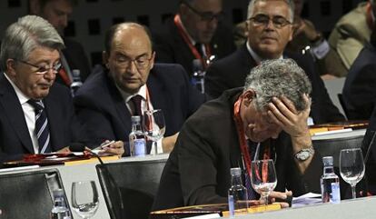 Villar durante la asamblea de la RFEF el pasado mes de julio.