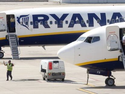 Aviones de Ryanair.