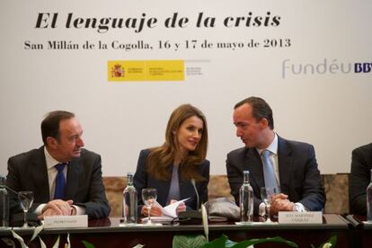 La princesa Letizia en la inauguración del seminario 'El Lenguaje de la Crisis'.