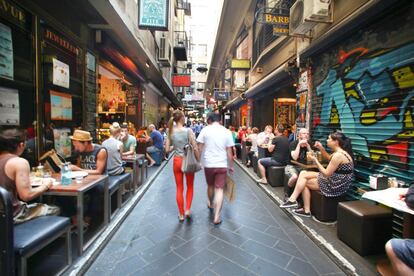 Bars en un carrer de Melbourne (Austràlia).