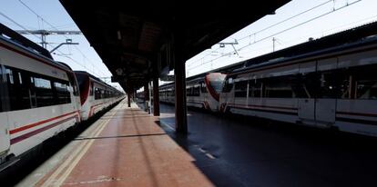 Andén en la estación madrileña de Chamartín. 