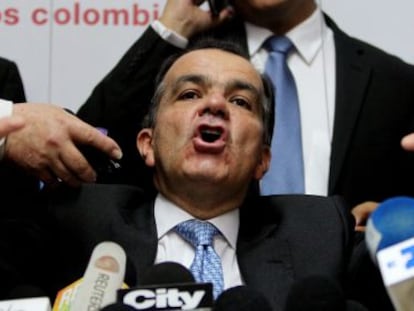 Oscar Iván Zuluaga, nesta segunda-feira em Bogotá.