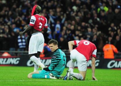 Szczesny, tras encajar el gol de la victoria del Birmingham.