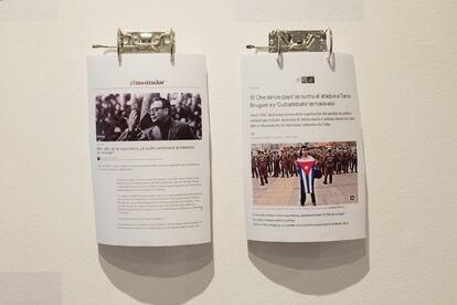 Notas periodísticas publicadas por el debate de si el Museo de la Solidaridad debía o no recibir la obra de Tania Bruguera.