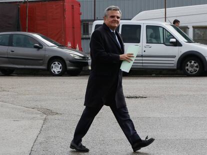 Narciso de Foxá, antes de declarar en la Audiencia Nacional como testigo en el caso Gürtel en 2017.