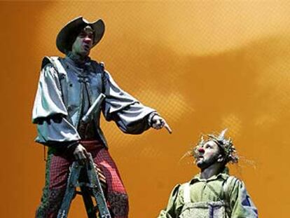 Don Quijote y Sancho de payasos