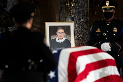 La ceremonia en honor a la juez Ruth Bader Ginsburg, en Washington.