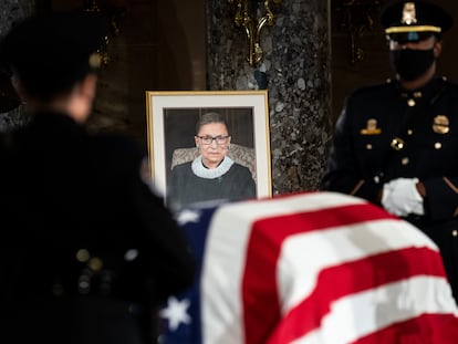 La ceremonia en honor a la juez Ruth Bader Ginsburg, en Washington.