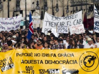 Manifestación por la tarde en Palma de Mallorca.