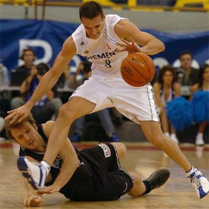 Rakocevic, en el partido de la Liga ACB que el Madrid ganó el domingo al Lagun Aro Bilbao en Vistalegre.