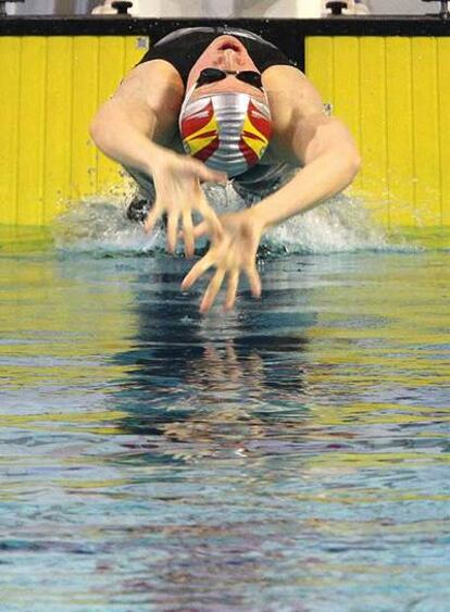 Salida de Nina Yivanevskaia en la semifinal de los Europeos.