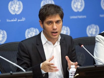 O ministro de Economia da Argentina, Axel Kicillof, na reunião do G77.