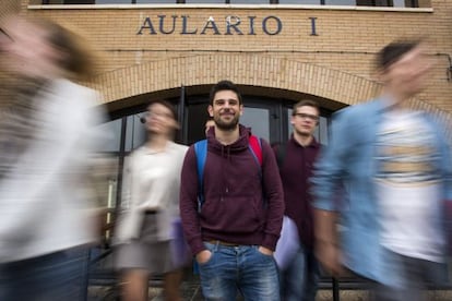 José Antonio Pastor, estudiante que ha pedido un crédito para estudiar.