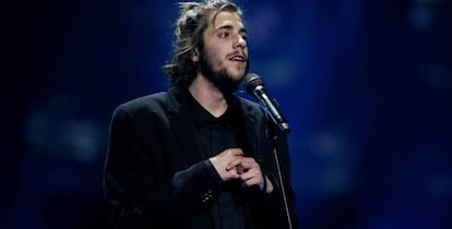 Salvador Sobral, en el &uacute;ltimo concierto antes de la operaci&oacute;n, en octubre en Cascais. 