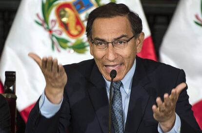 El presidente de Perú, Martín Vizcarra, este martes.