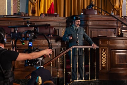 David Pareja, como Antonio Tejero, en la serie 'Anatoma de un instante'.