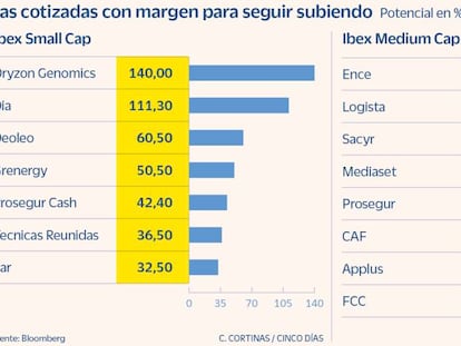 Hasta 15 pequeños y medianos valores tienen potencial de más del 30%