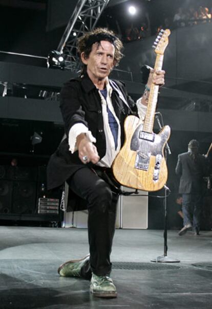 Keith Richards en el concierto de inicio de la gira de los Stones en Boston