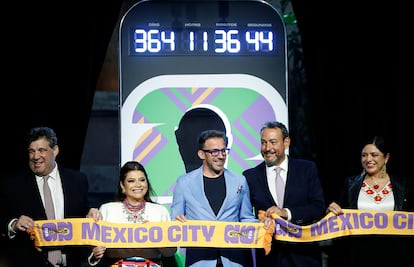 Develación del reloj de la Copa Mundial 2026 este miércoles en la Ciudad de México.
