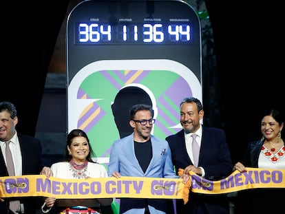 Develación del reloj de la Copa Mundial 2026 este miércoles en la Ciudad de México.